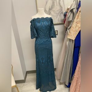 Tadashi Shoji off the shoulder dress
